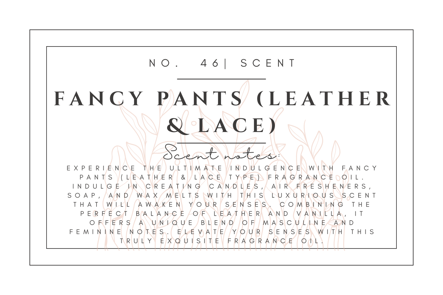 #46- Fancy Pants (leather & lace) Pre-scented beads