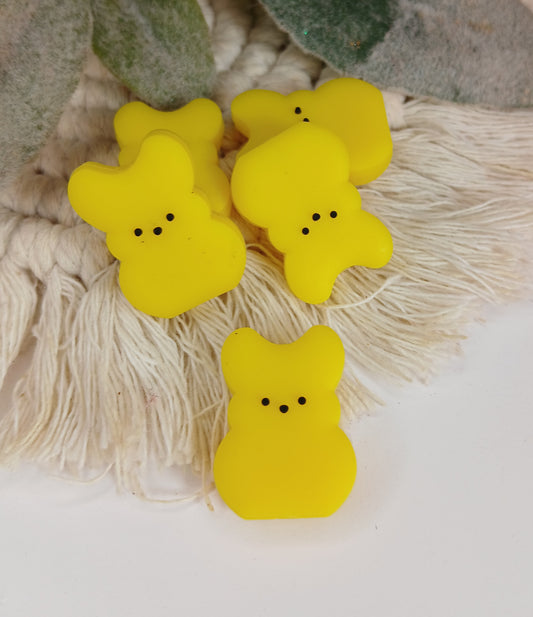 Yellow Peep Bunny focal bead