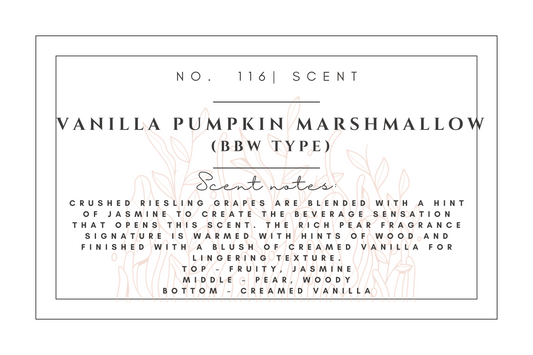 #116 Vanilla pumpkin marshmallow (bbw type) premium scented beads