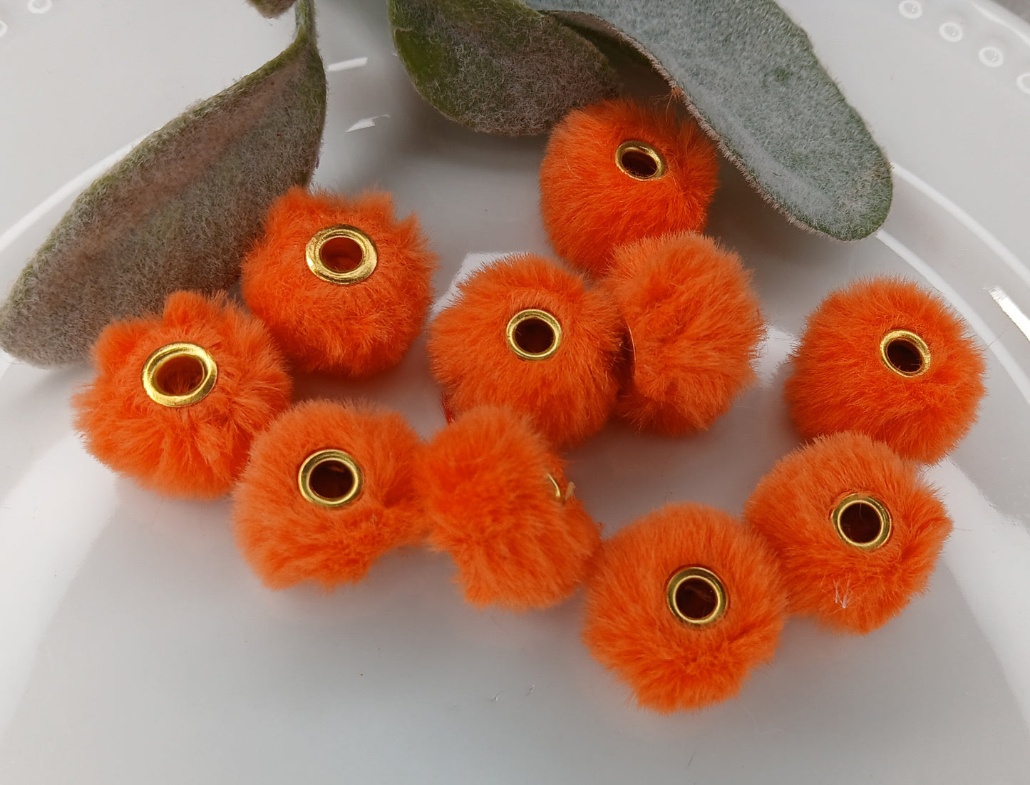 10pc Plush Furry Beads- 20mm bubblegum beads- Bead Making- Freshie Hangers