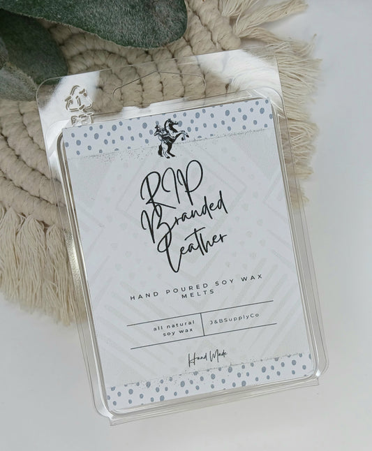 RIP Branded Leather Scented 2.5oz Soy Wax Melt Bar