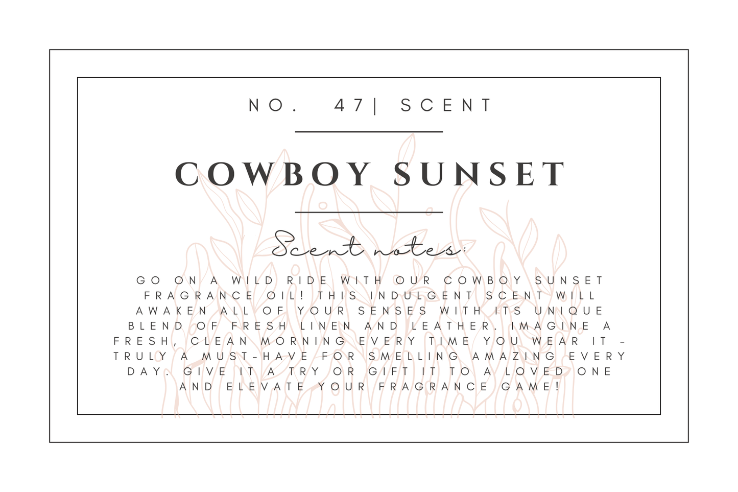 #47- Cowboy Sunset Pre-scented beads