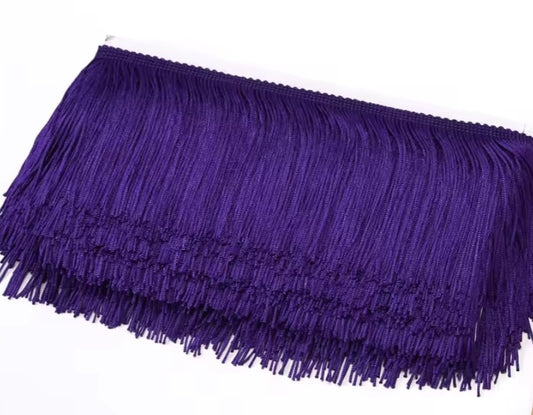 Purple 3" tassle fringe trim -- one yard long