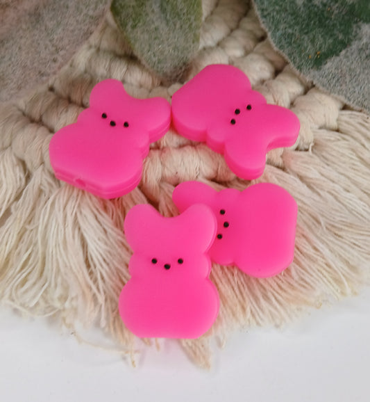 Pink Peep Bunny focal bead