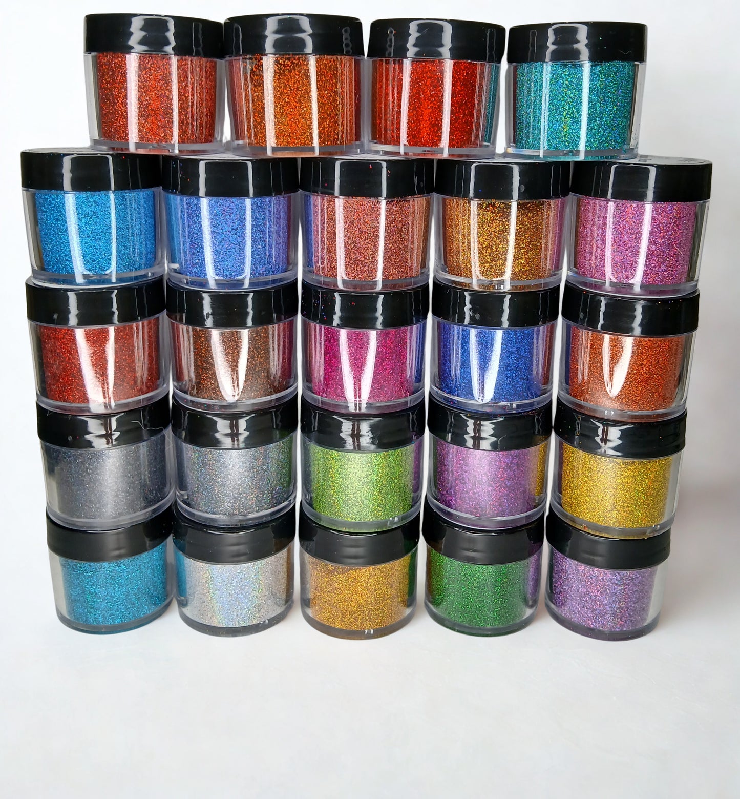 24 piece glitter dust set - holographic shimmer - 1/128 (.2mm)