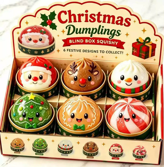 Christmas dumpling squishy's Pre-order: ARRIVES around SEPTEMBER 26TH: Sent at random: Fun booth fillers
