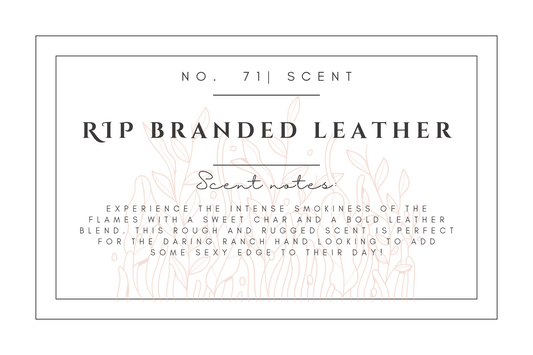 #71- RIP Branded Leather Pre-scented beads