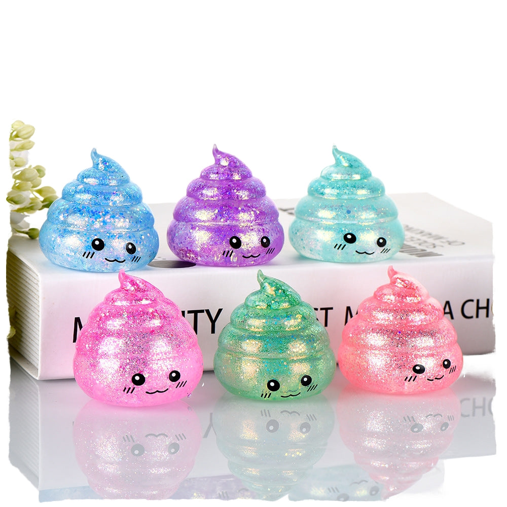 Glitter 💩 squishy's: READY TO SHIP: Fun booth fillers: Sensory toys: Maltose Glitter