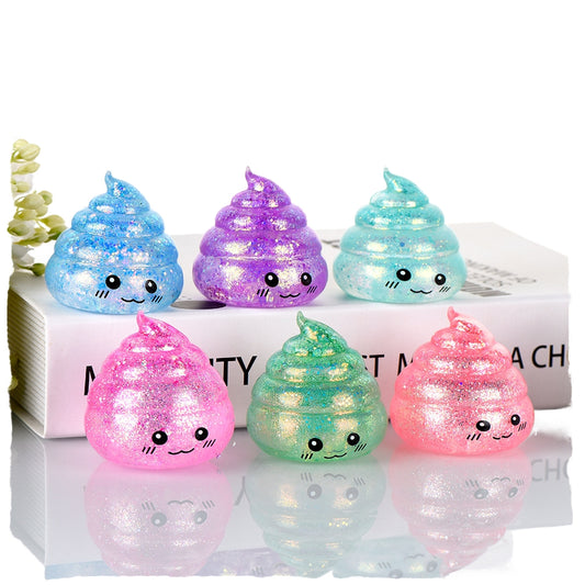 Glitter 💩 squishy's: READY TO SHIP: Fun booth fillers: Sensory toys: Maltose Glitter