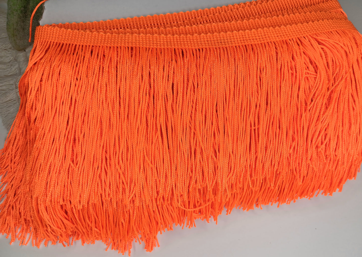 Neon Orange 3" tassle fringe trim -- one yard long