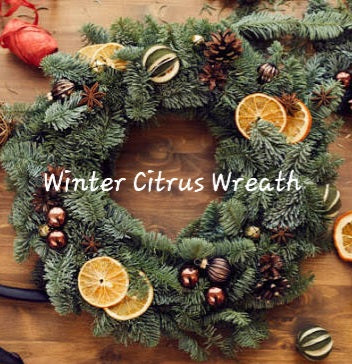 #136 Winter Citrus Wreath premium scented beads