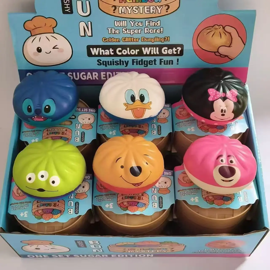 Slow Rise (like the butter squishys) Dumpling Pre-order: ARRIVES around JUNE 19TH: Fun booth fillers: Fun Sensory dumpling toys: Colors will be sent at random