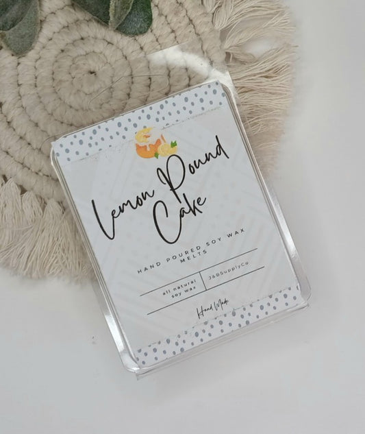 Lemon Pound Cake Scented 2.5oz Soy Wax Melt Bar- *wholesale available, read description*