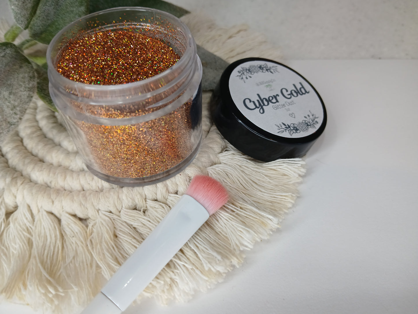 Cyber Golden glitter dust - holographic shimmer - 1/128 (.2mm)