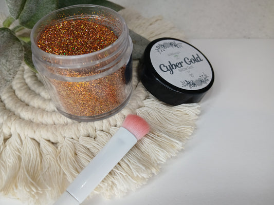 Cyber Golden glitter dust - holographic shimmer - 1/128 (.2mm)
