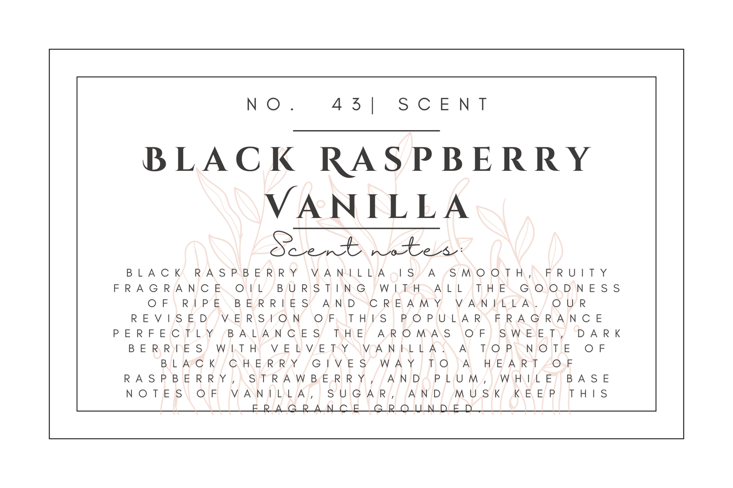 #43- Black Raspberry Vanilla Pre-scented beads