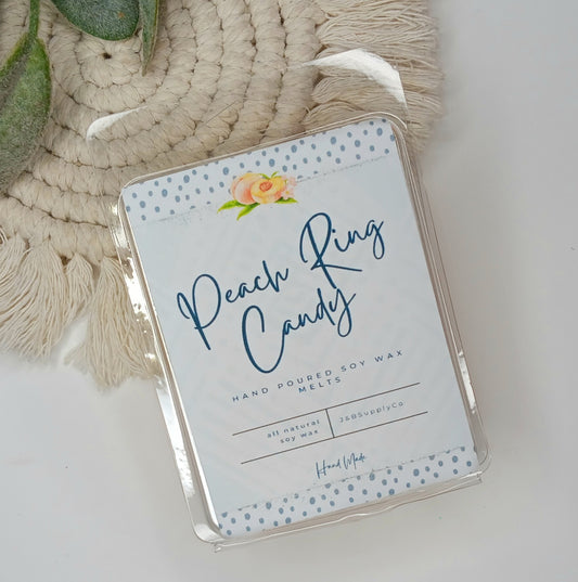 Peach Ring Candy Scented 2.5oz Soy Wax Melt Bar **wholesale available, read description**