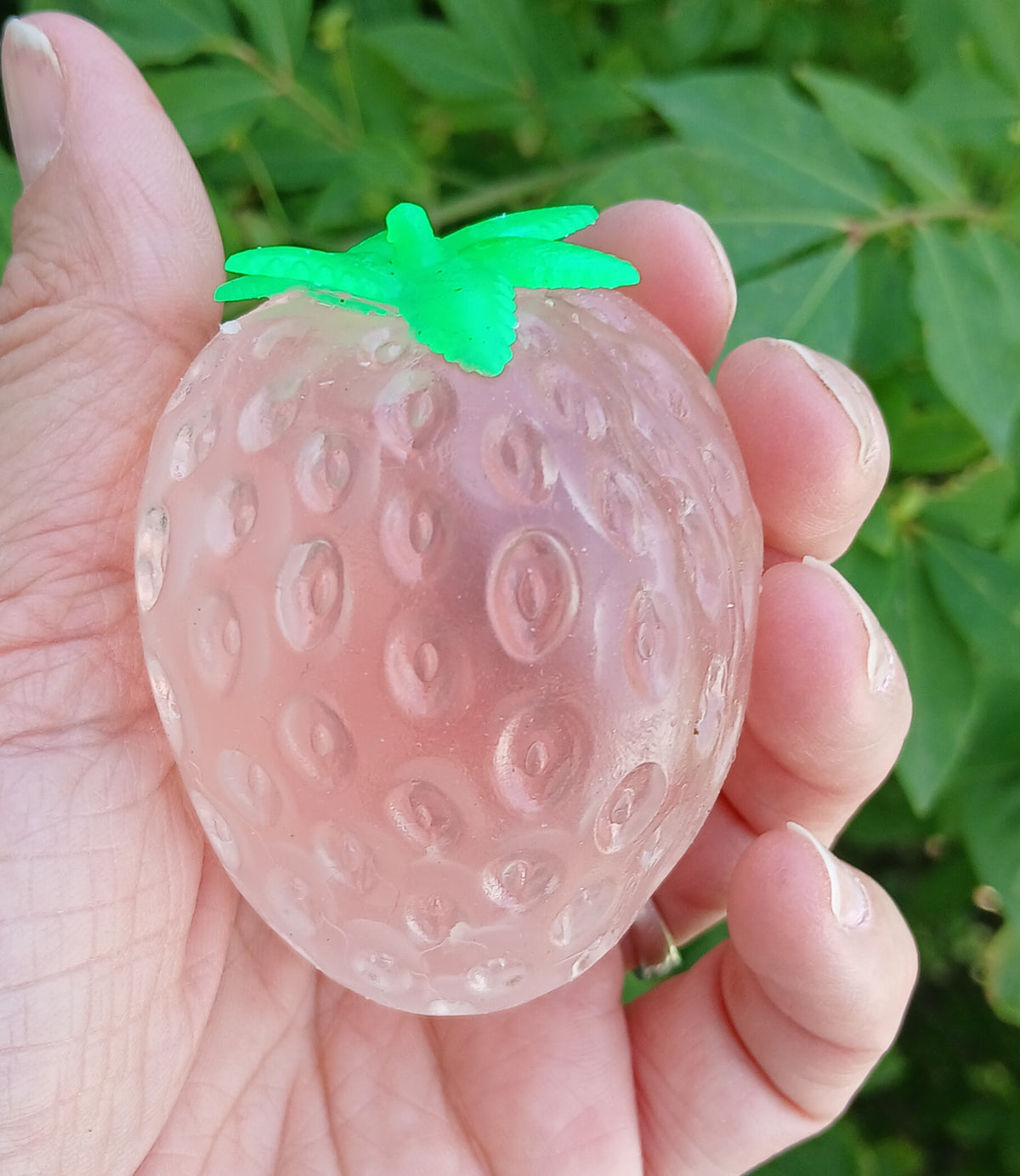 Pink & Red Strawberry Squishy: READY TO SHIP: Fun booth fillers: Sensory toys