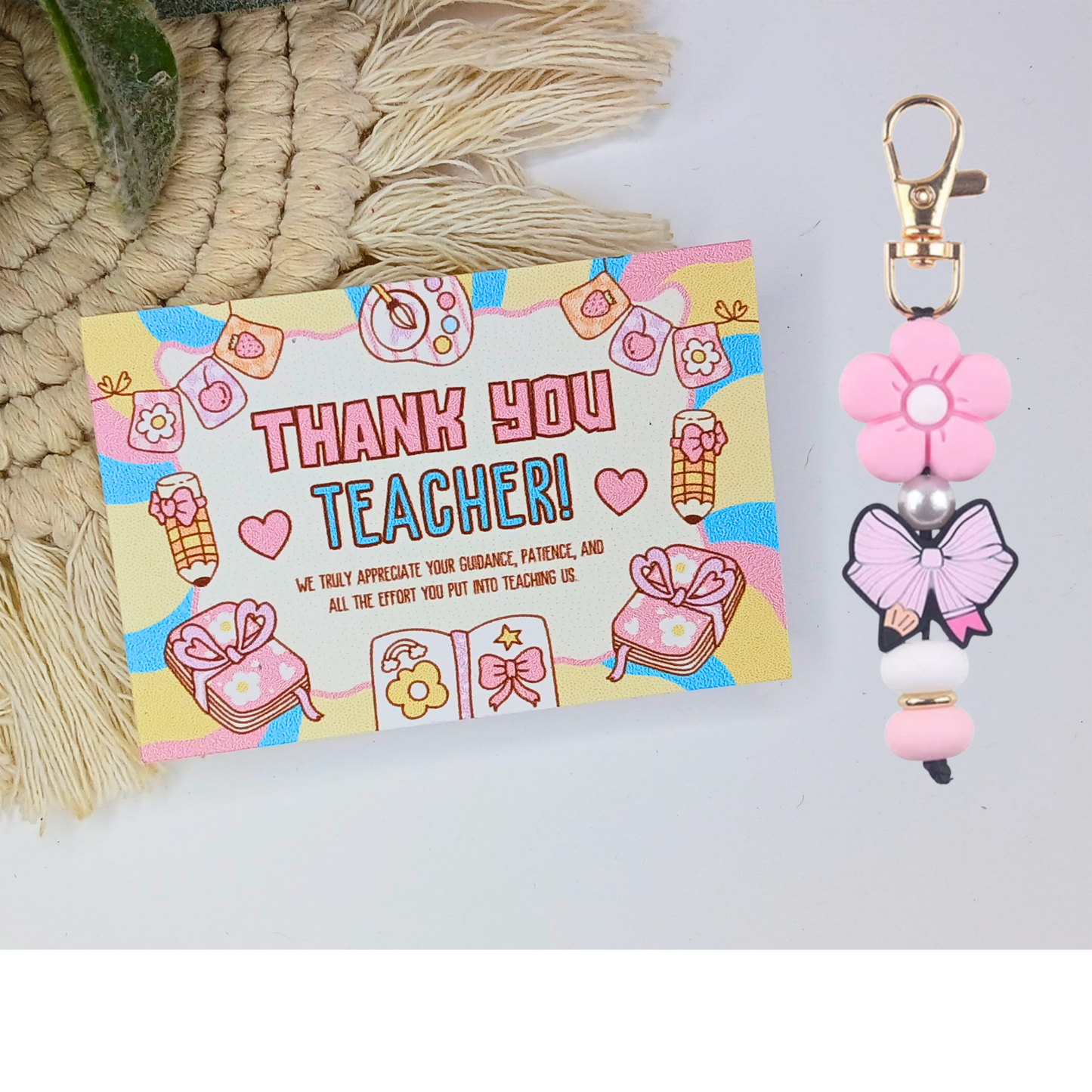 RTS Teacher key chain & Card~ Teacher Appreciation Booth fillers~ Wholesale
