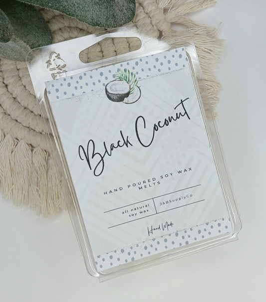 Black Coconut Scented 2.5oz Soy Wax Melt Bar