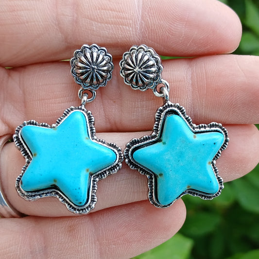 Western Star Stud Dangle Earring: Ready To Ship: Booth fillers: Western Jewelery