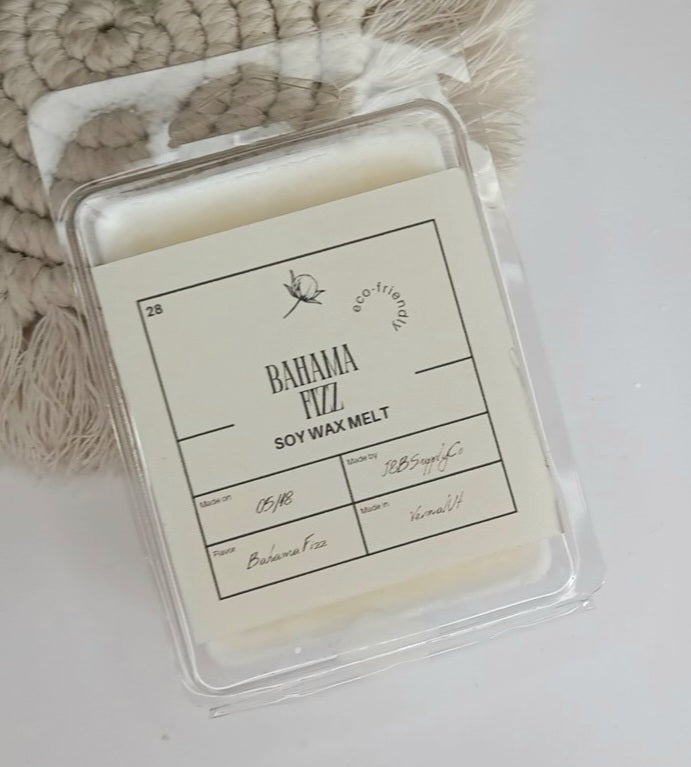 Bahama Fizz Scented 2.5oz Soy Wax Melt Bar- *wholesale available, read description*