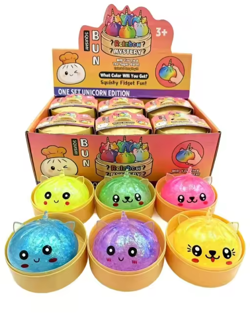 NEW Glitter UniCat Dumpling Pre-order: ARRIVES around JULY 22ND: Fun booth fillers: Fun Sensory dumpling toys: Colors will be sent at random