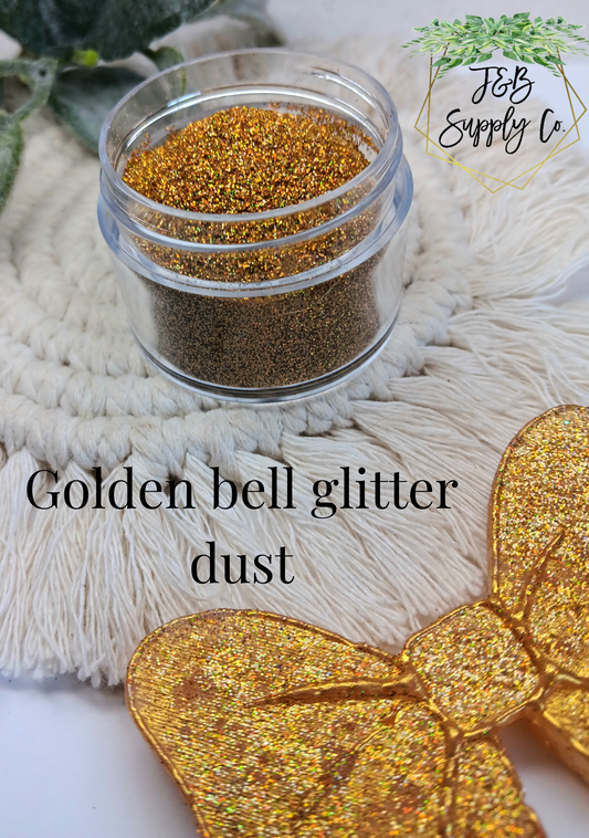 Golden bell glitter dust - holographic shimmer