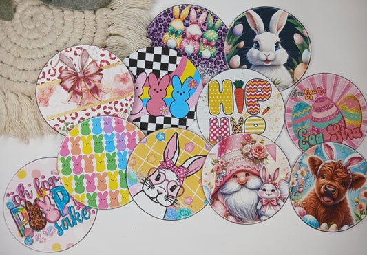 11pc Easter theme circle cardstock cut-outs