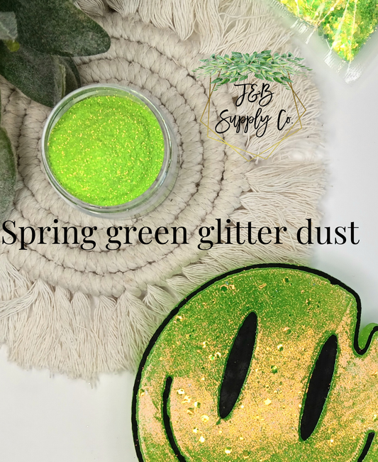 Spring green glitter dust - holographic shimmer