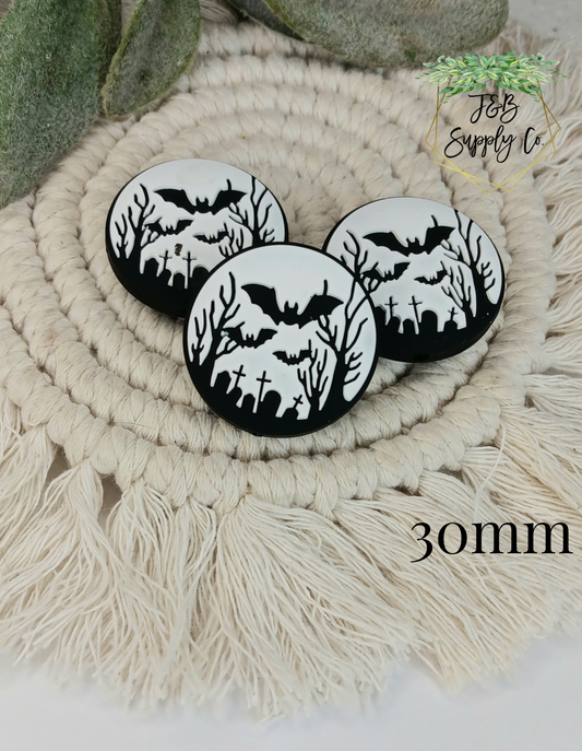 Spooky bats focal bead