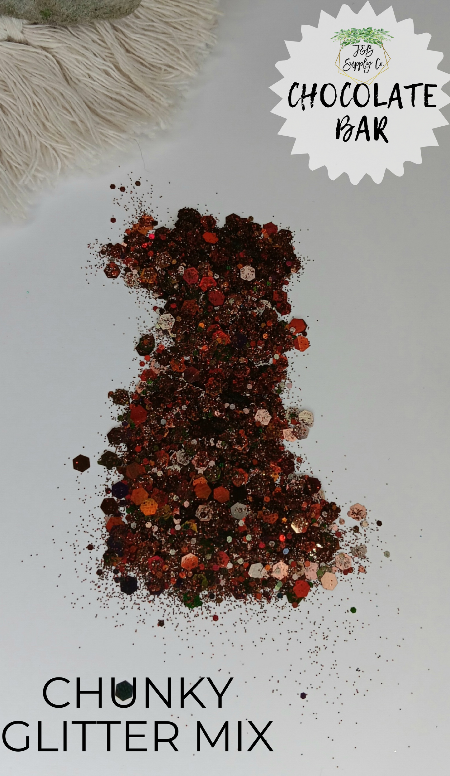 1.5oz Chocolate Bar Chunky Glitter