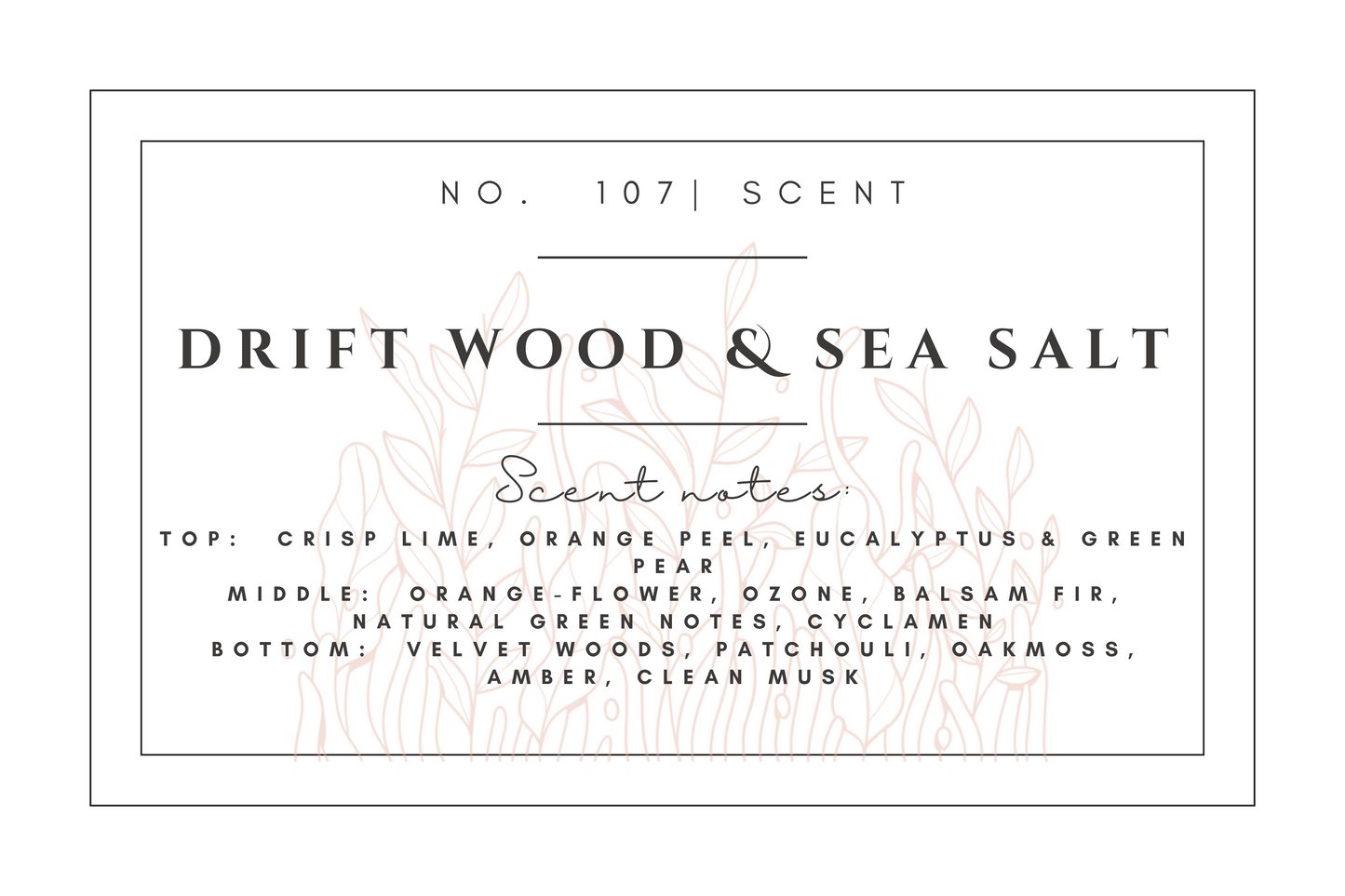 #107 Driftwood & Sea Salt premium scented beads