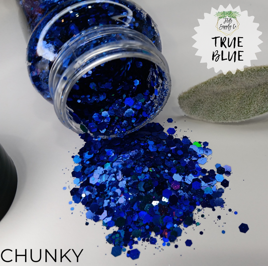 1.5oz True Blue Utra Fine & Chunky Glitter Option