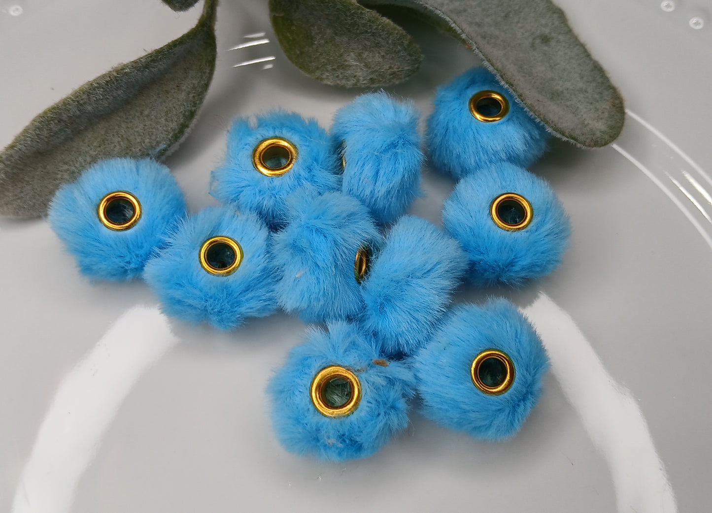 10pc Plush Furry Beads- 20mm bubblegum beads- Bead Making- Freshie Hangers