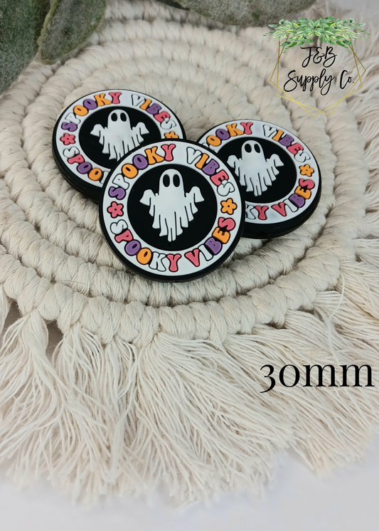 Spooky vibe ghost focal bead