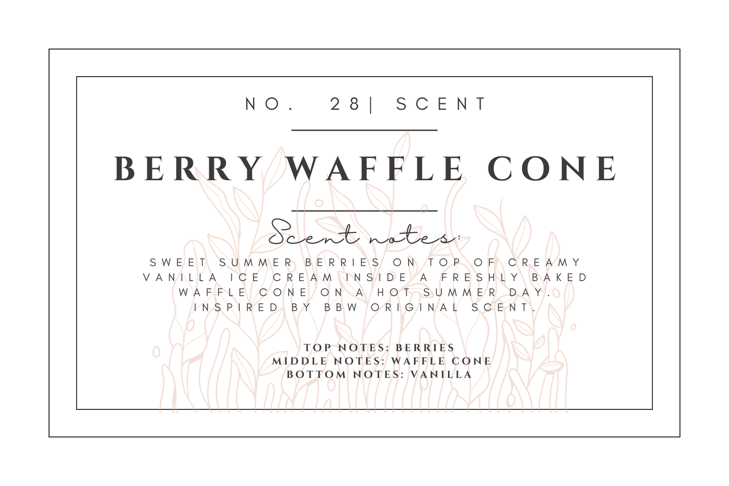 #28- Berry Waffle Cone premium scented beads