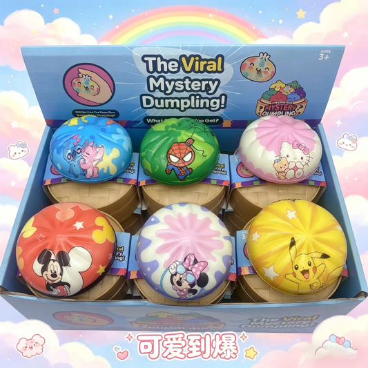 Slow Rise (like the butter squishys) Dumpling Pre-order: ARRIVES around JUNE 19TH: Fun booth fillers: Fun Sensory dumpling toys: Colors will be sent at random