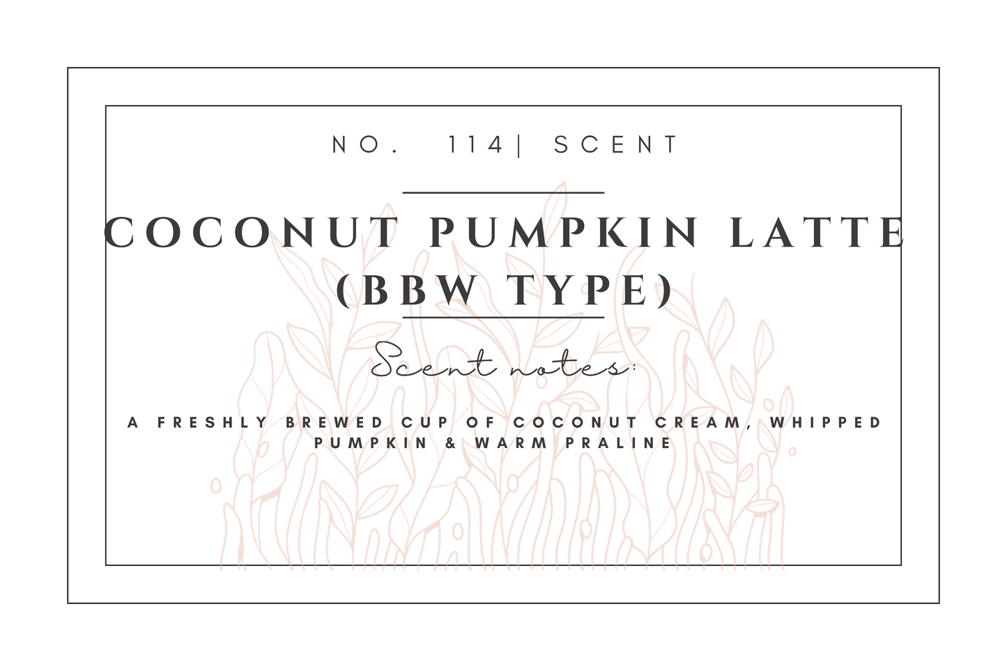 #114 Coconut pumpkin latte (bbw type) premium scented beads