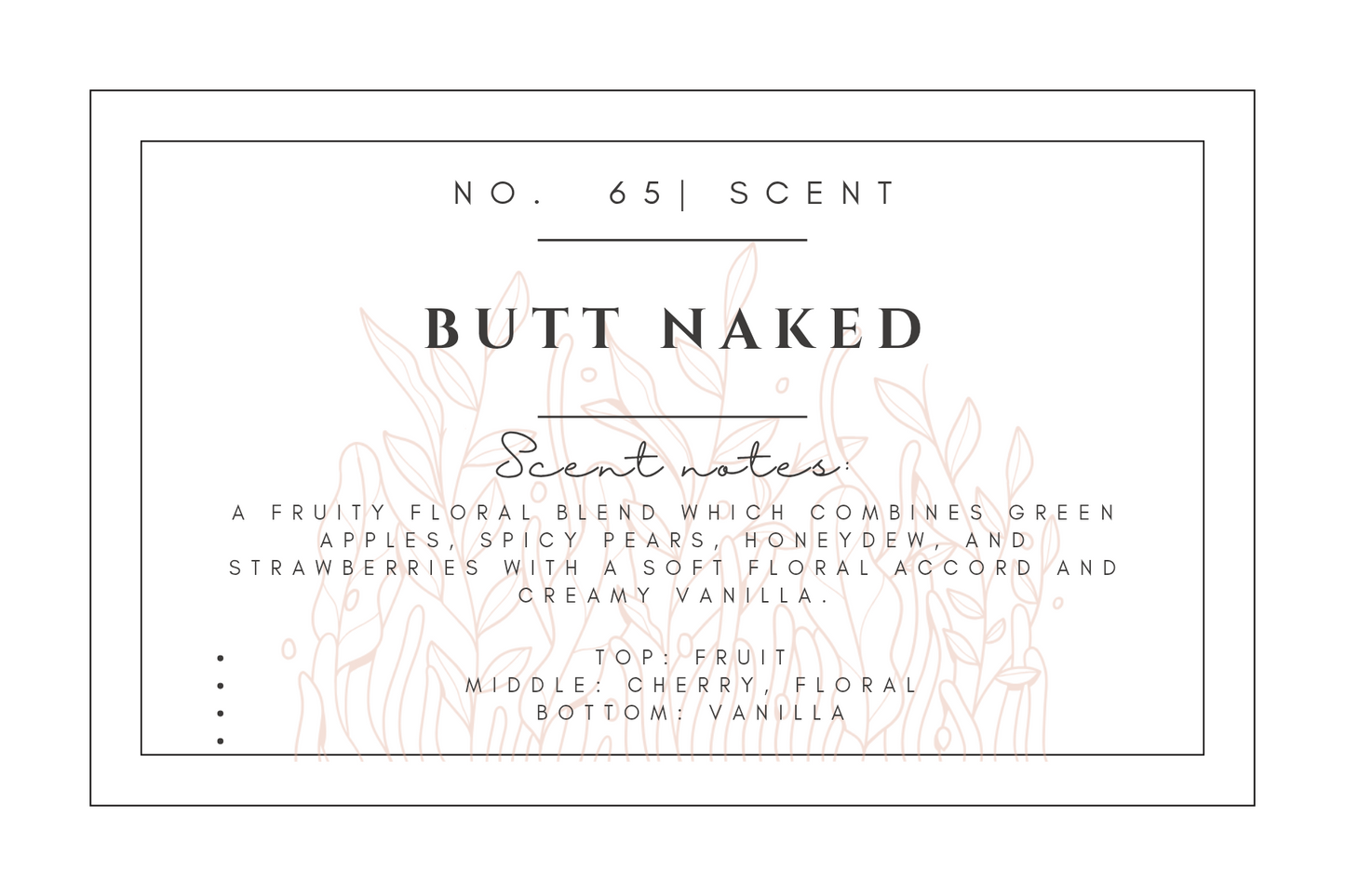 #65- Butt Naked Pre-scented beads