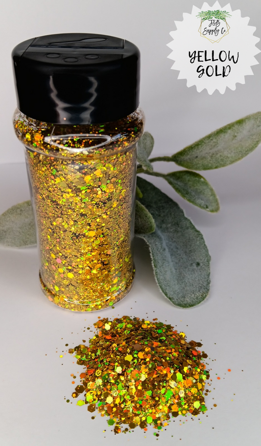 1.5oz Yellow Gold Chunky Glitter