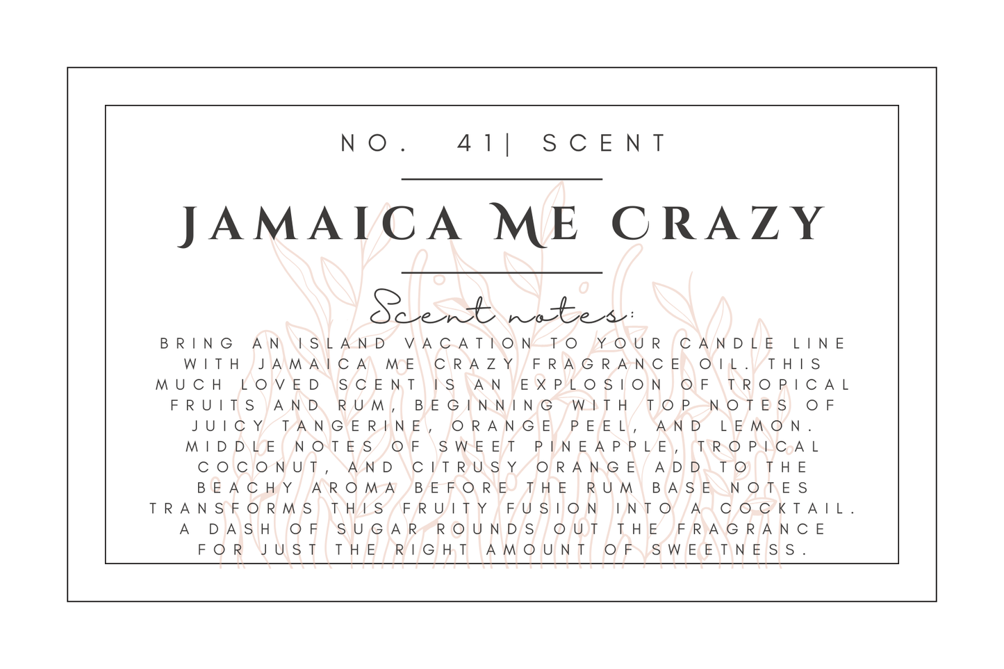 #41- Jamaica Me Crazy Pre-scented beads
