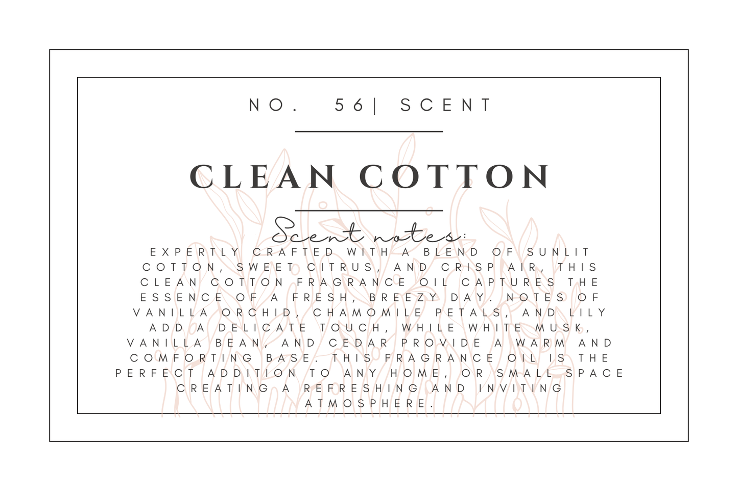 #56- Clean Cotton Pre-scented beads