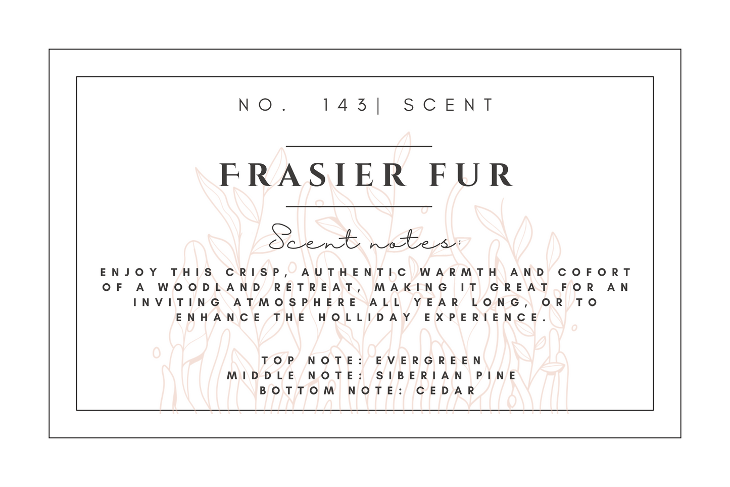 #143 Frasier Fir premium scented beads