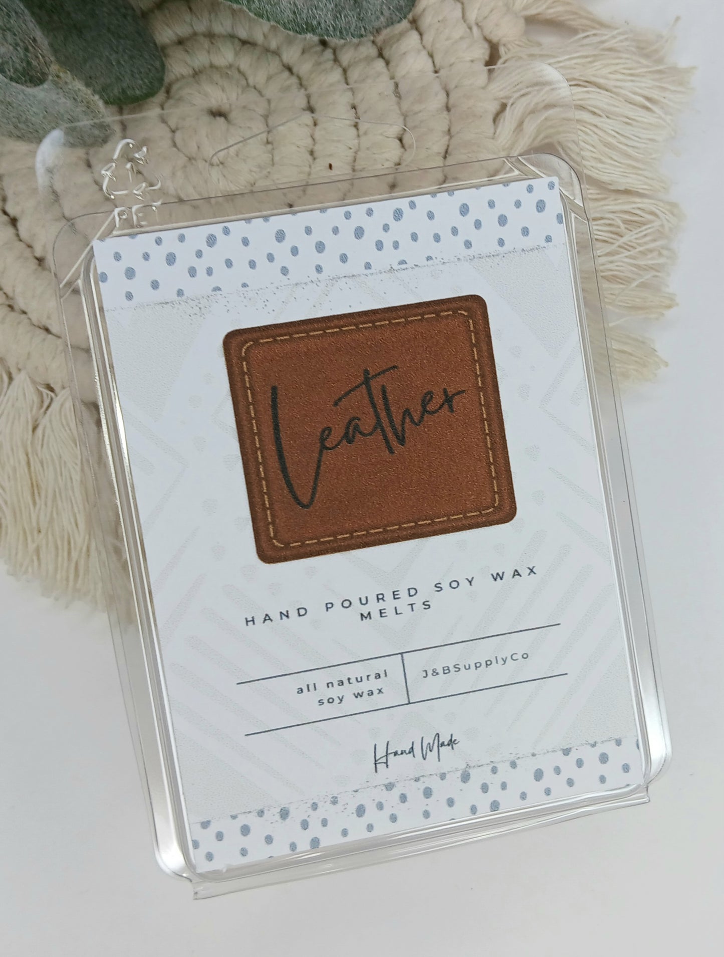 Leather Scented 2.5oz Soy Wax Melt Bar