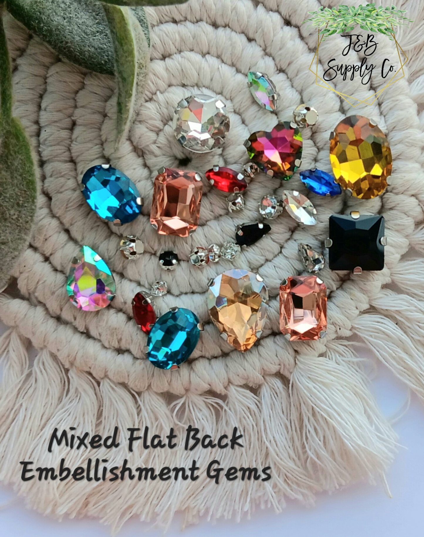 10pc flat back gemstone  embellishments