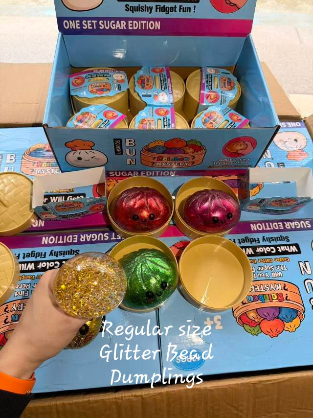 Glitter Orbies Dumpling squishy's : RTS Fun booth fillers