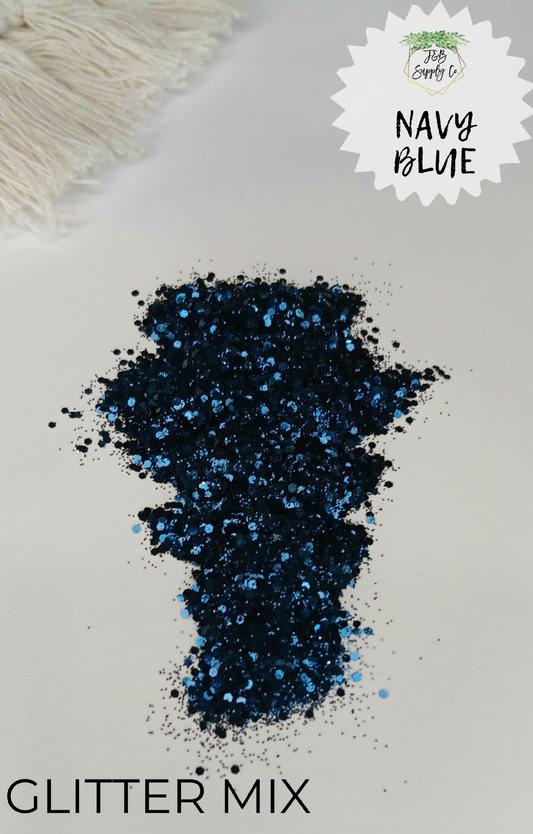 1.5oz Navy Blue Glitter Mix