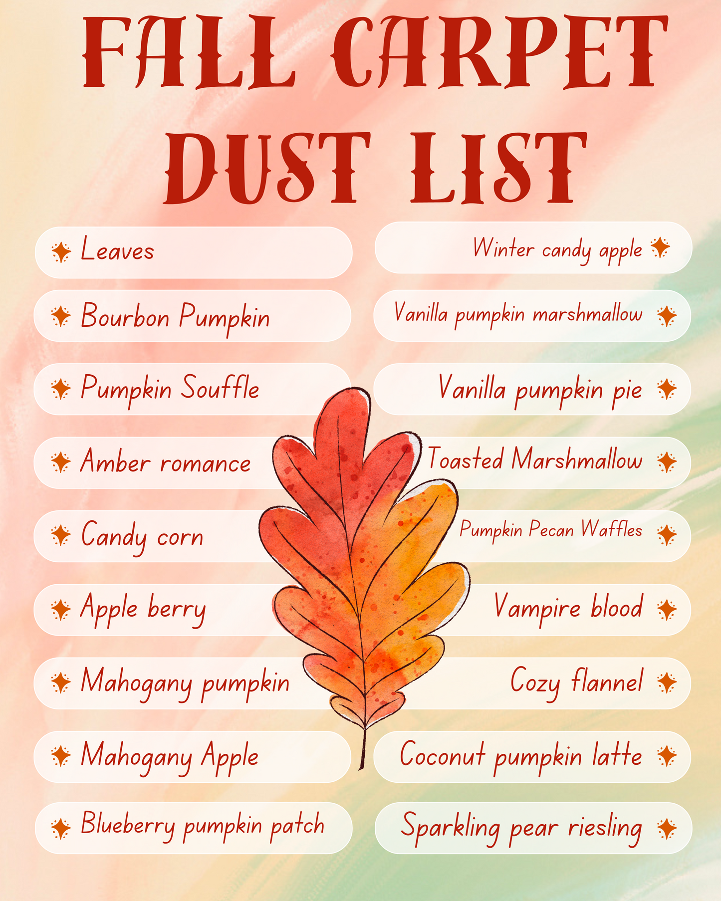 Fall Time Carpet Dust 16oz Shaker - wholesale available, read description for info