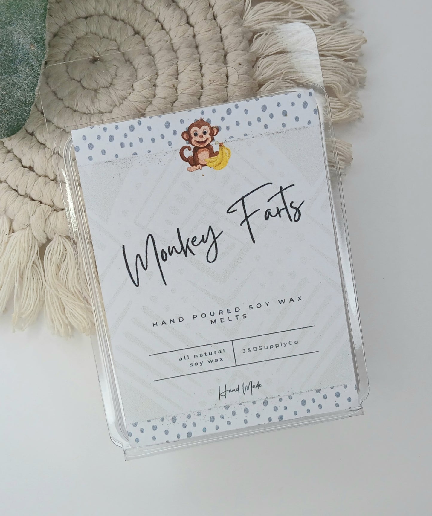 Monkey Farts Scented 2.5oz Soy Wax Melt Bar